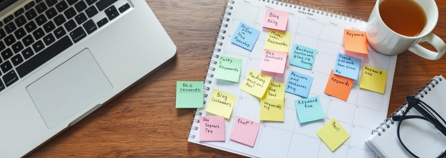 Content calendar with keywords