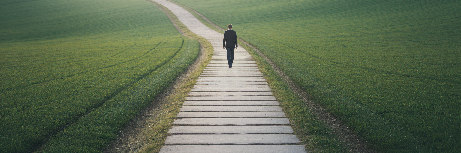A steady stone path representing stable blood sugar.