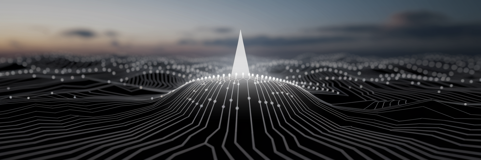 Abstract network light pathways converging