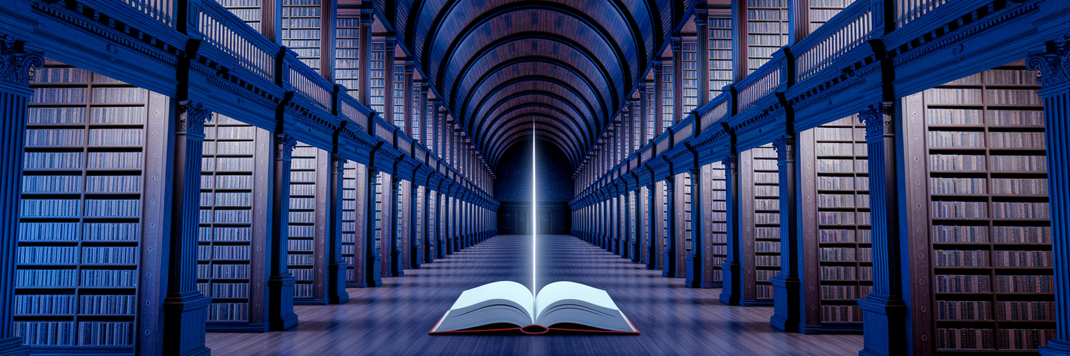 AI finding relevant books in library.