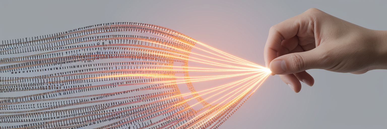 AI transforming complex text into clear summary