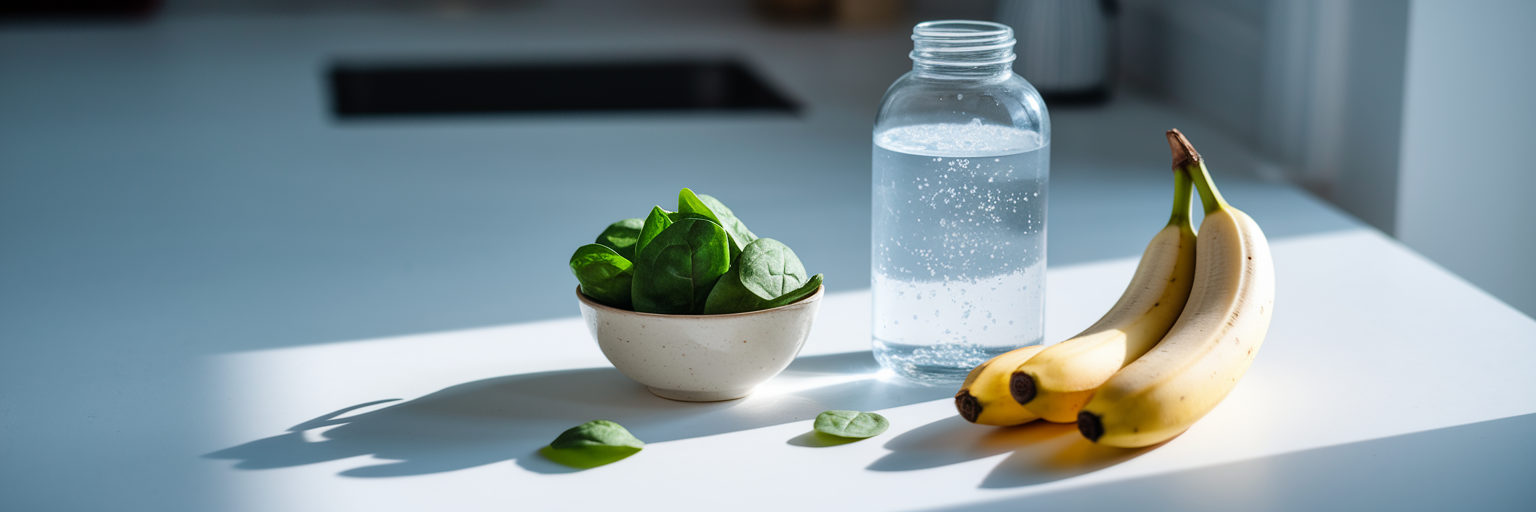 Athlete hydration with electrolytes and fruit.