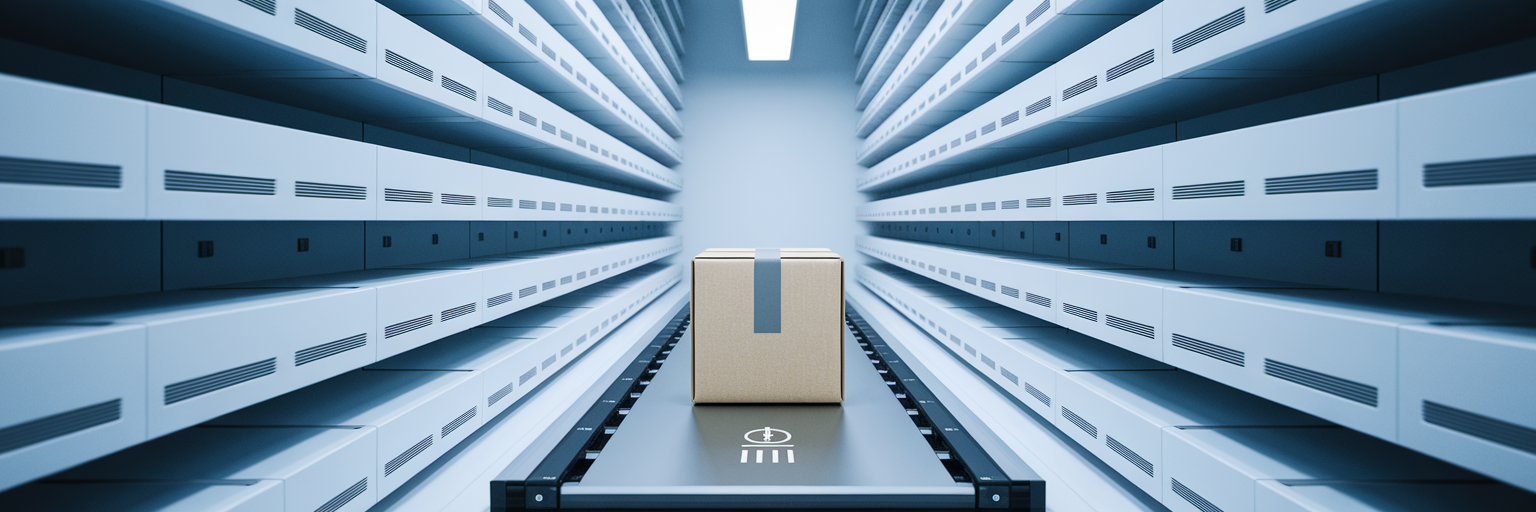 Automated package sorting in a mailroom.