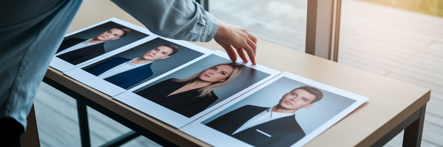 Choosing a professional AI-generated headshot.