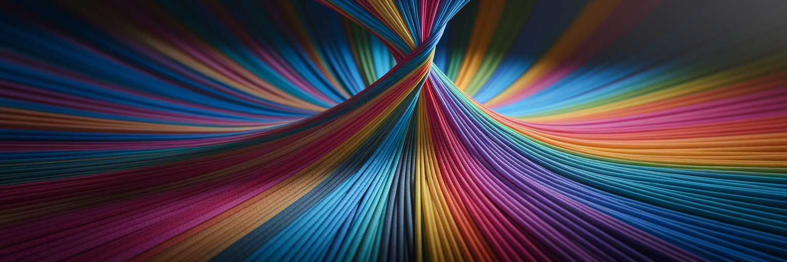 Complex threads woven into simple pattern.