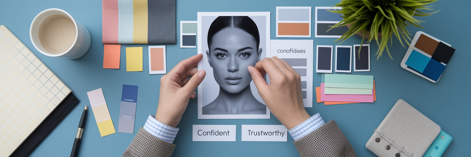 Curating a personal brand mood board.