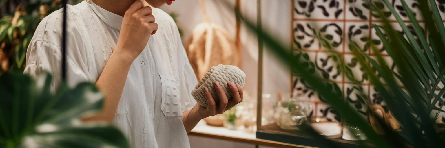 Customer browsing products in Singapore boutique.