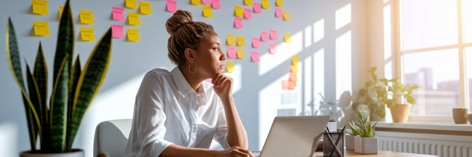 Founder planning content strategy growth.