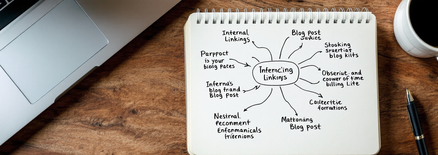 hand-drawn internal linking map