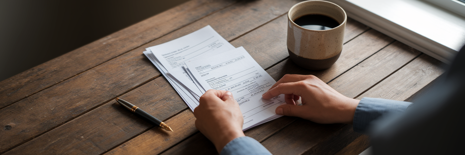 A Pedestrian'S Guide To Claiming Lost Wages In Charleston 1 Hands organizing financial documents on a desk.