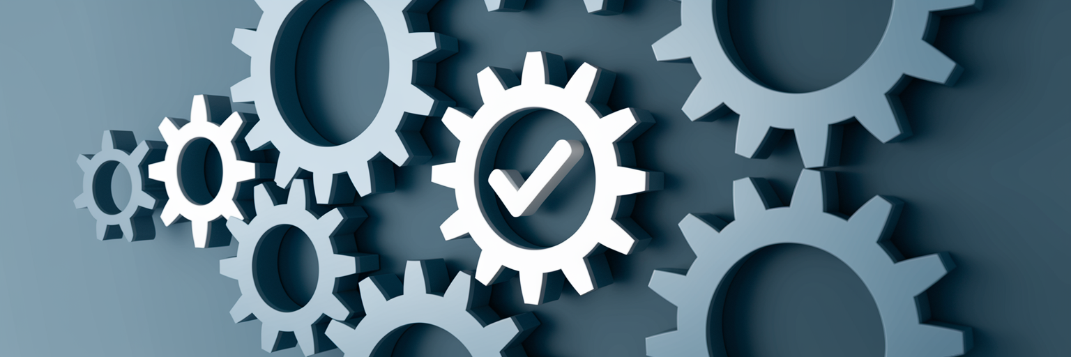 Interconnected gears showing a smooth process.