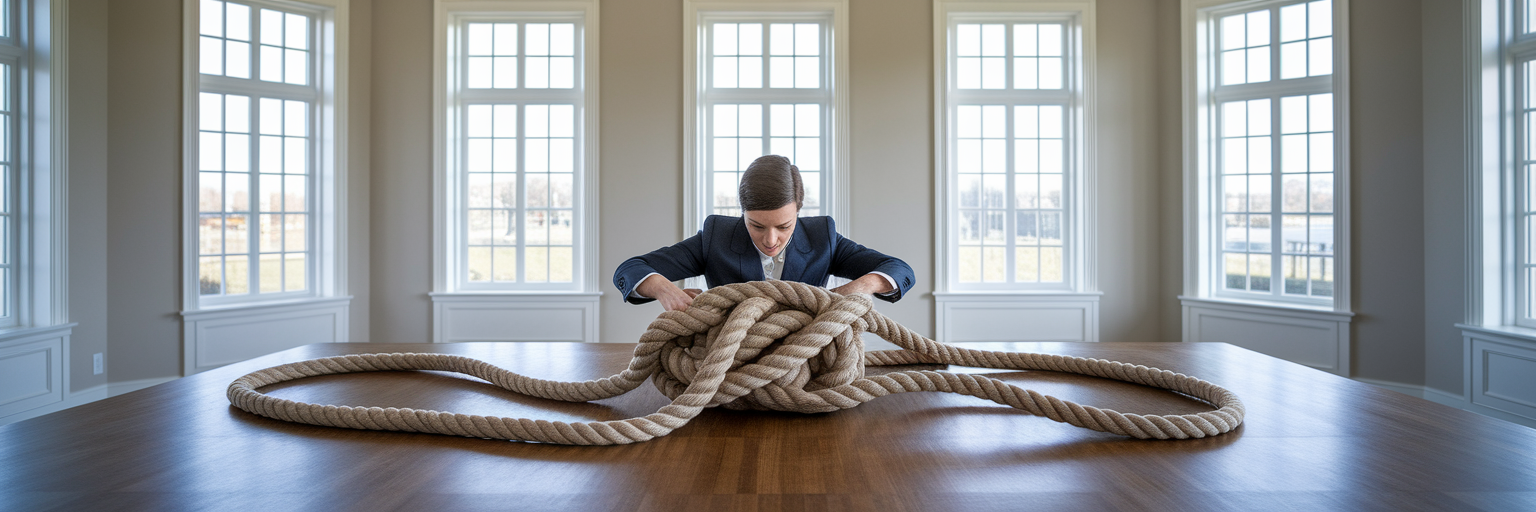 A Pedestrian'S Guide To Claiming Lost Wages In Charleston 2 Person carefully untangling a complex rope knot.