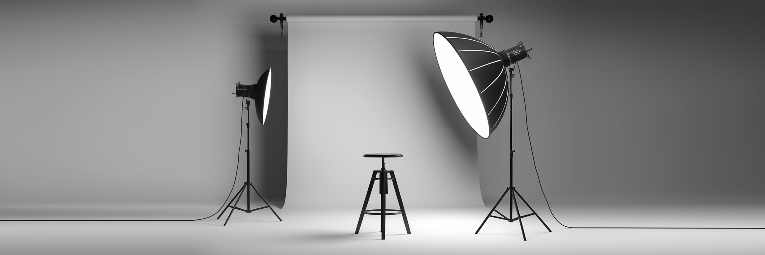 Professional studio setup for consistent headshots
