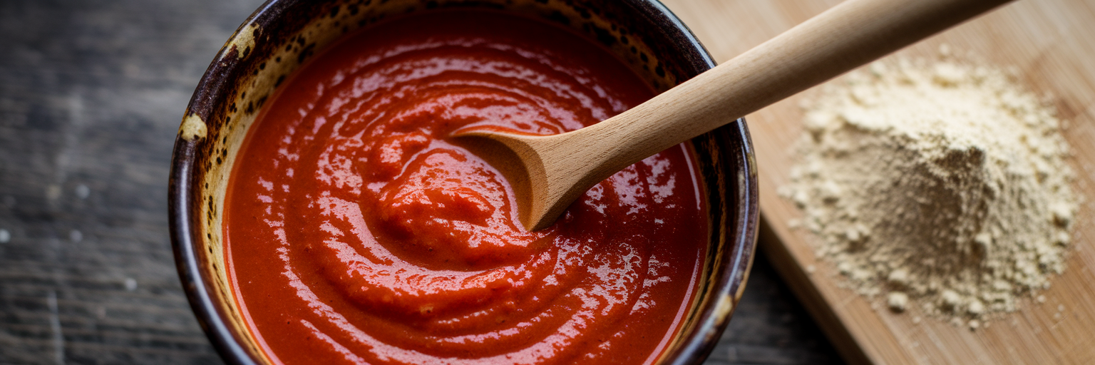 Savory tomato soup with vegan protein
