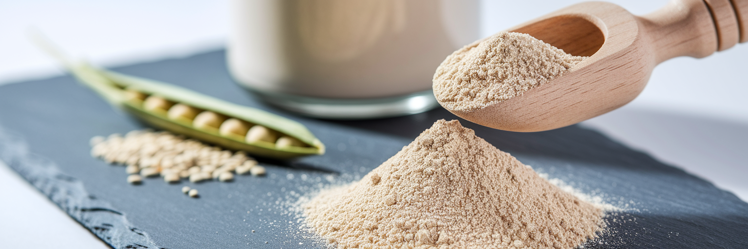 Scooping clean vegan protein powder