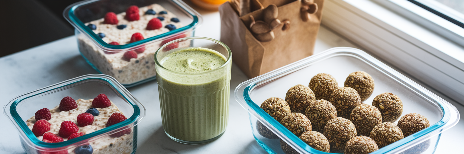 Vegan protein meal prep containers.