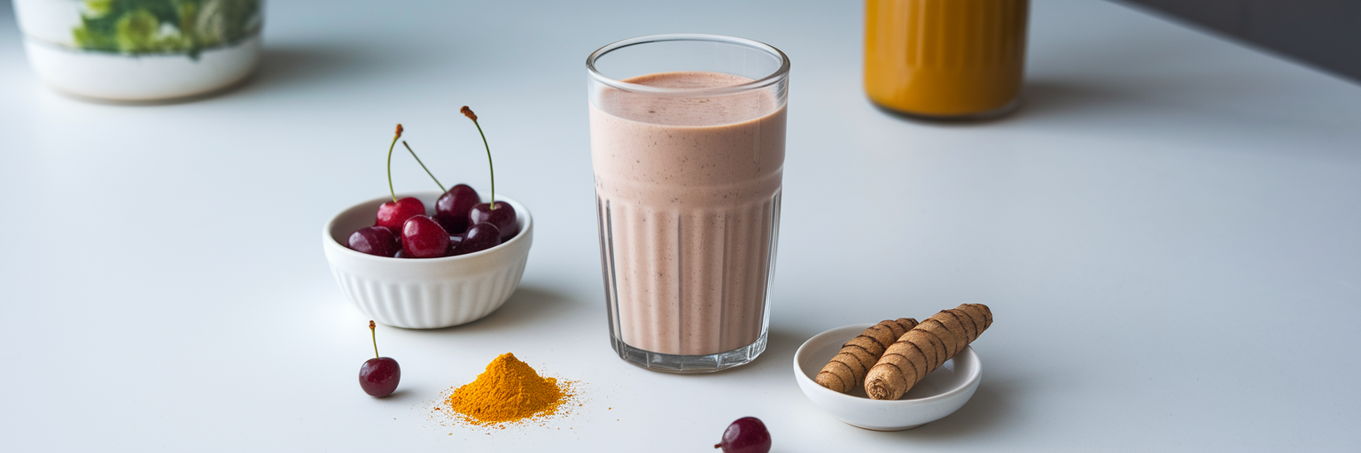 Batido de proteínas vegano con alimentos que favorecen la recuperación